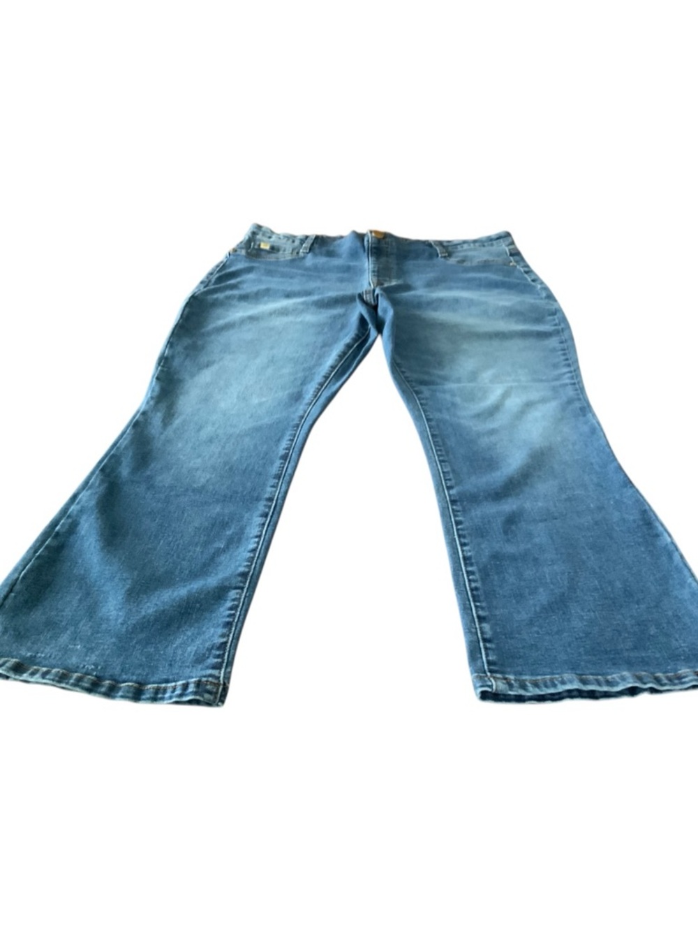 DG2 Diane Gilman Virtual Stretch Bootcut Jeans Blue 18PW Plus Petite